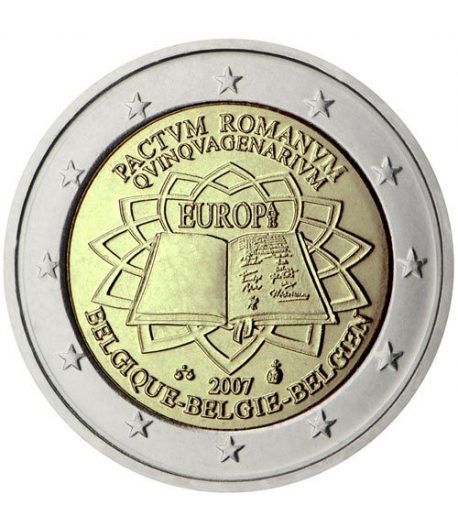 moneda Bélgica 2 euros 2007 Tratado de Roma