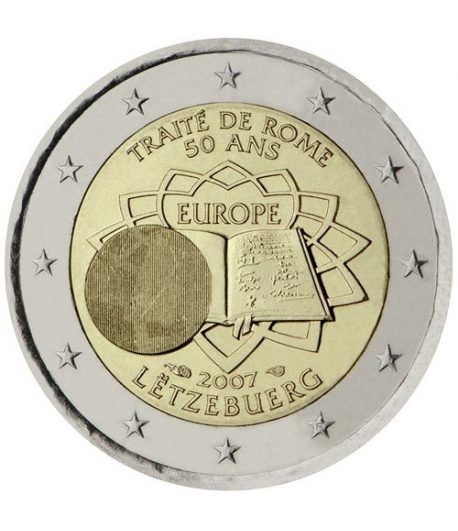 moneda Luxemburgo 2 euros 2007 Tratado de Roma