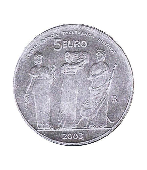 San Marino 5 Euros 2003 Juegos Olímpicos verano