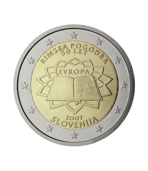 moneda Eslovenia 2 euros 2007 Tratado de Roma