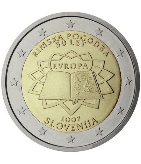 moneda Eslovenia 2 euros 2007 Tratado de Roma