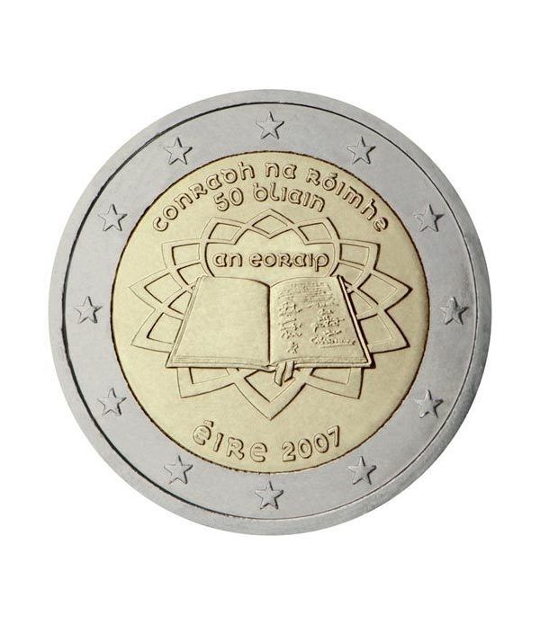 moneda Irlanda 2 euros 2007 Tratado de Roma  - 2