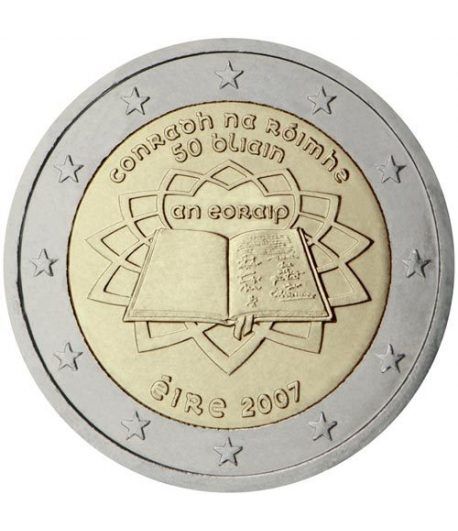 moneda Irlanda 2 euros 2007 Tratado de Roma