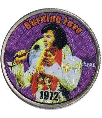 Moneda E.E.U.U. 1/4$ 2002 Elvis 1972 Burning love