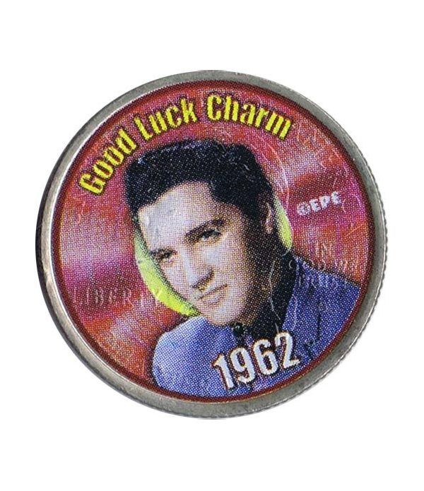 Moneda E.E.U.U. 1/4$ 2002 Elvis 1962 Good Luck Charm.