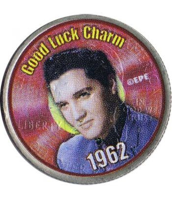 Moneda E.E.U.U. 1/4$ 2002 Elvis 1962 Good Luck Charm.