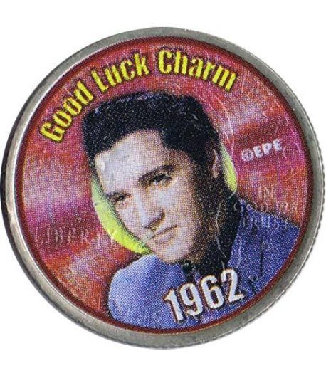 Moneda E.E.U.U. 1/4$ 2002 Elvis 1962 Good Luck Charm.