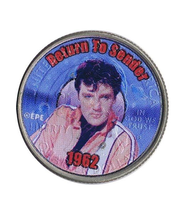 Moneda E.E.U.U. 1/4$ 2002 Elvis 1962 Return to Sender.