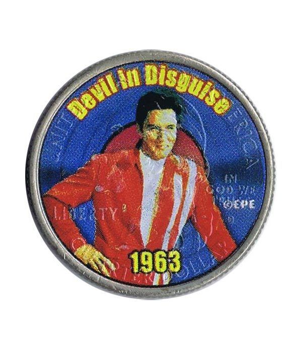 Moneda E.E.U.U. 1/4$ 2002 Elvis 1963 Devil in Disguise