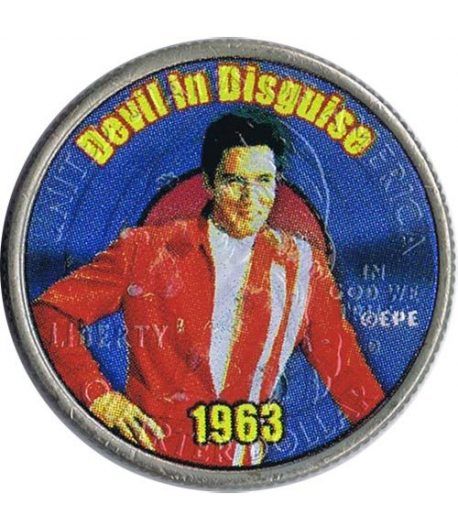 Moneda E.E.U.U. 1/4$ 2002 Elvis 1963 Devil in Disguise