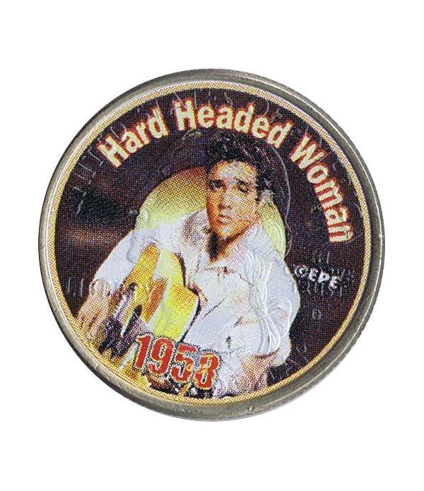 Moneda E.E.U.U. 1/4$ 2002 Elvis 1958 Hard Headed Woman