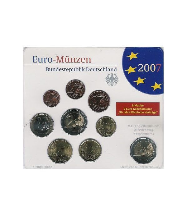 Cartera oficial euroset Alemania 2007 (5 cecas).