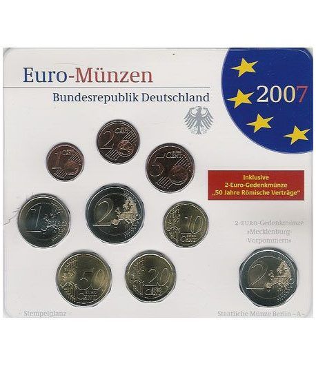 Cartera oficial euroset Alemania 2007 (5 cecas).