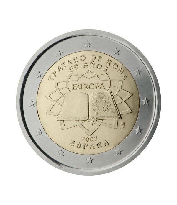 moneda España 2 euros 2007 Tratado de Roma