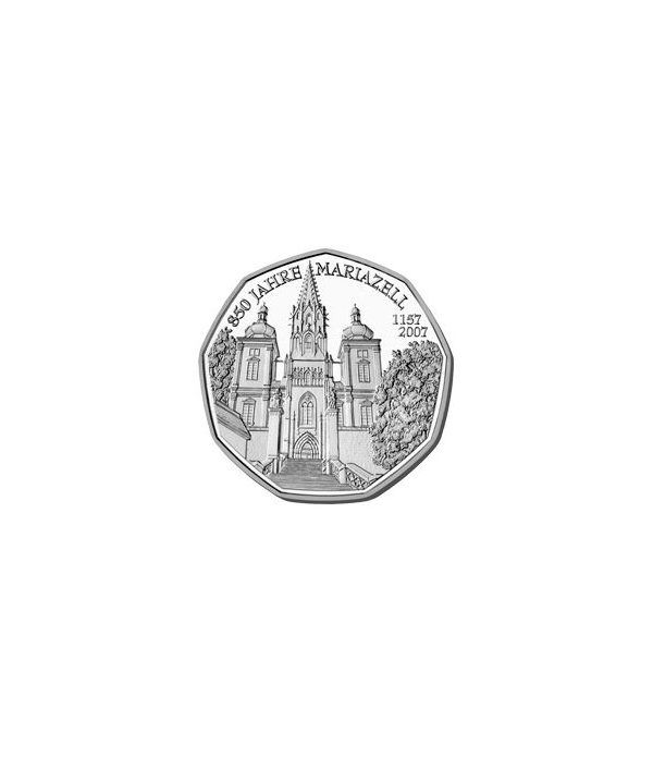 moneda Austria 5 Euros 2007 (nueve esquinas) Mariazell.