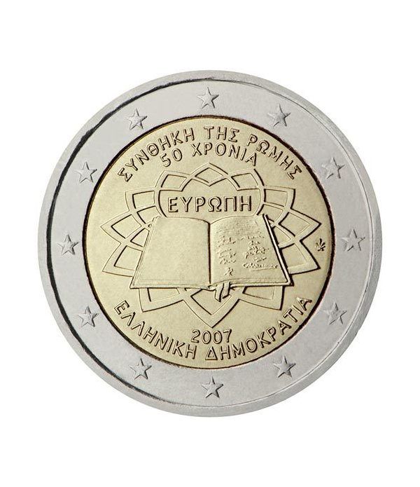 moneda Grecia 2 euros 2007 Tratado de Roma