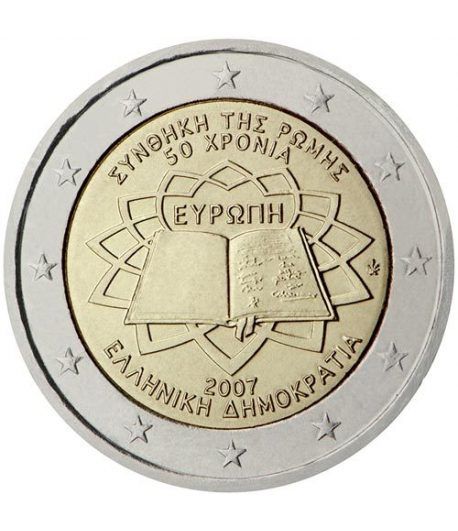 moneda Grecia 2 euros 2007 Tratado de Roma