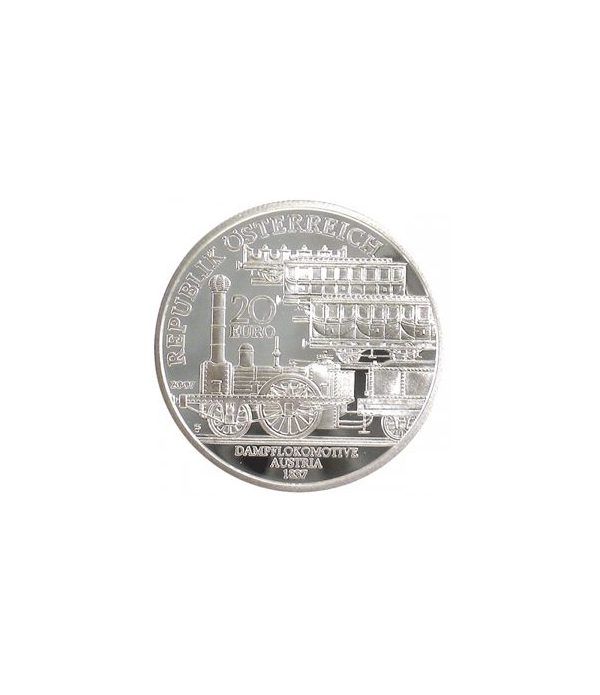 moneda Austria 20 Euros 2007 Trenes austriacos (estuche proof)  - 4