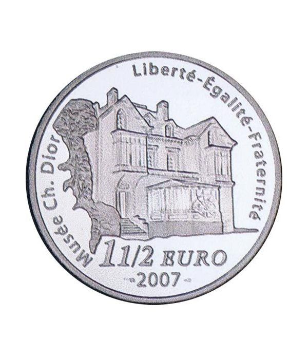 Moneda Francia 1 1/2 euro 2007 Christian Dior  - 2