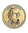 E.E.U.U. 1$ (2007) 2º Presidencial John Adams (2 cecas)