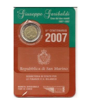 moneda conmemorativa 2 euros San Marino 2007. Est. Oficial