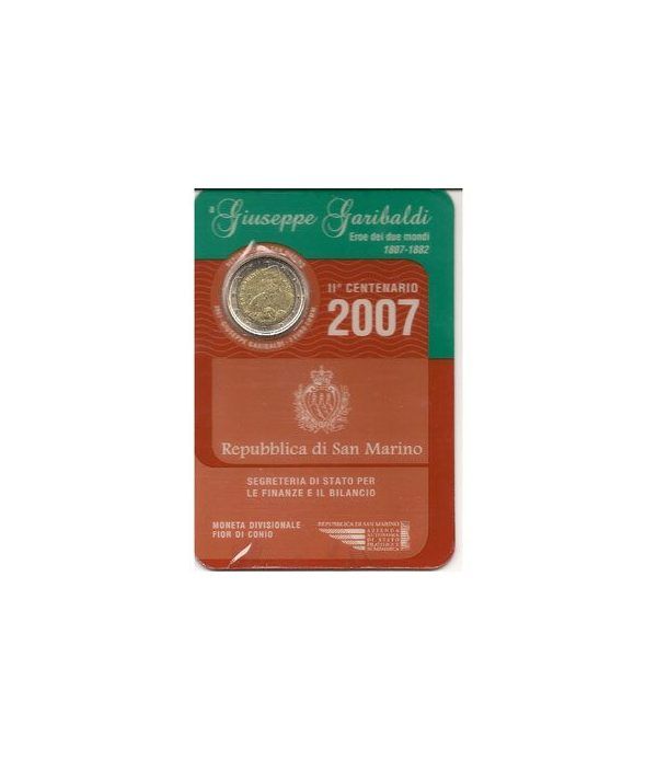moneda conmemorativa 2 euros San Marino 2007. Est. Oficial  - 2
