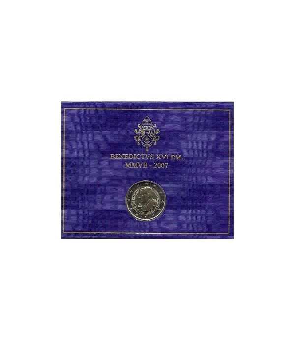 moneda conmemorativa 2 euros Vaticano 2007. Estuche Oficial.