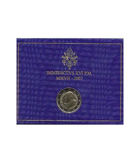 moneda conmemorativa 2 euros Vaticano 2007. Estuche Oficial.