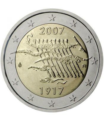 moneda conmemorativa 2 euros Finlandia 2007.