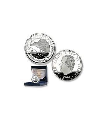 Moneda 2007 Expo Zaragoza 2008. Pabellón Puente. 10 euros. Plata  - 2