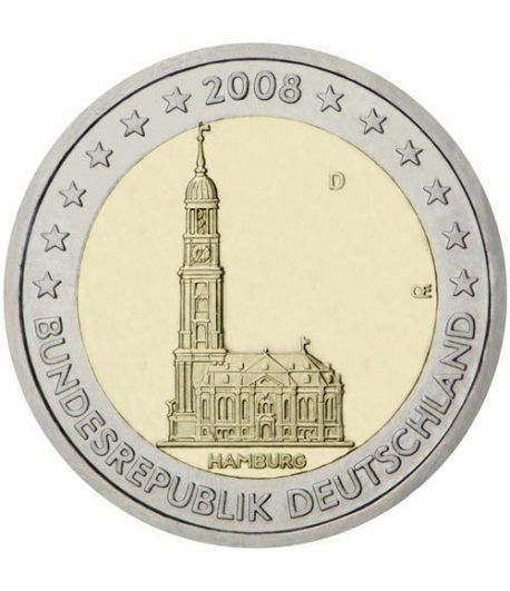 moneda conmemorativa 2 euros Alemania 2008. 5 monedas - 2 moneda conmemorativa 2 euros Alemania 2008. 5 monedas - 2