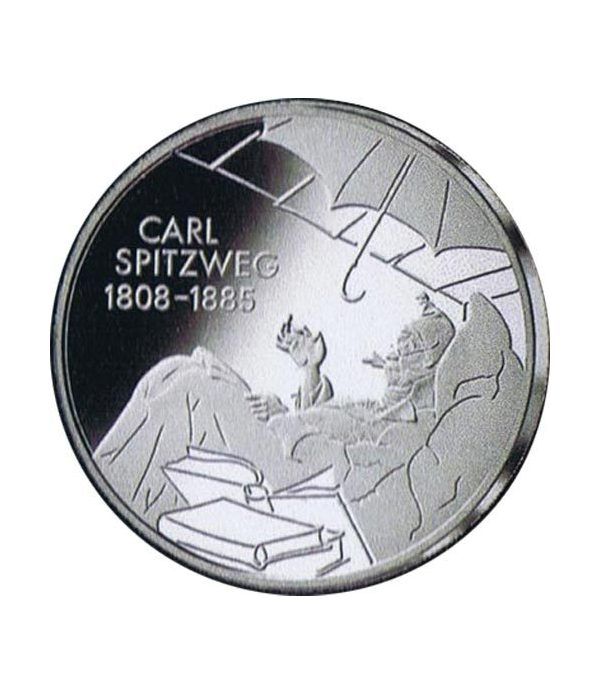 moneda Alemania 10 Euros 2008 D. Carl Spitzweg.  - 4