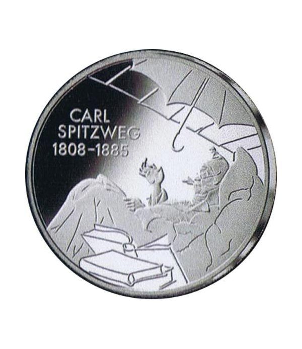 moneda Alemania 10 Euros 2008 D. Carl Spitzweg.