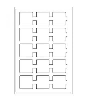 Recambio de 2 bandejas TAB 15 divisiones para Cartones y QUADRUM