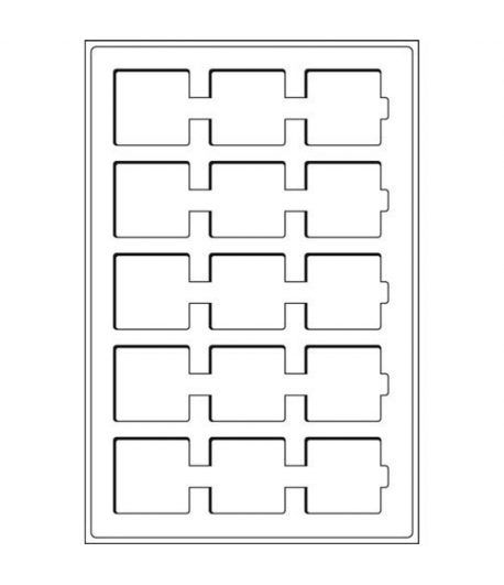 Recambio de 2 bandejas TAB 15 divisiones para Cartones y QUADRUM