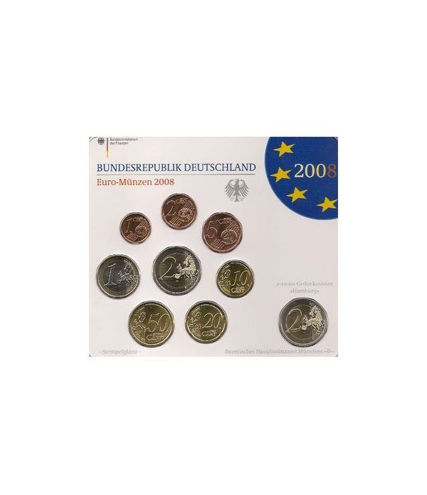 Cartera oficial euroset Alemania 2008 (5 cecas).  - 2