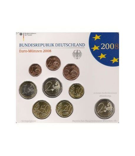 Cartera oficial euroset Alemania 2008 (5 cecas).