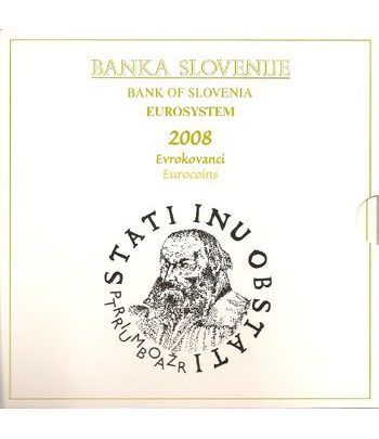 Cartera oficial euroset Eslovenia 2008 (incluye moneda 3 euros)  - 2