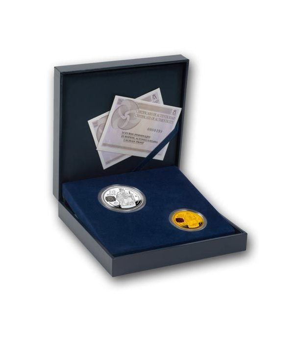 Monedas 2008 Alfonso X El Sabio. Completa oro y plata.