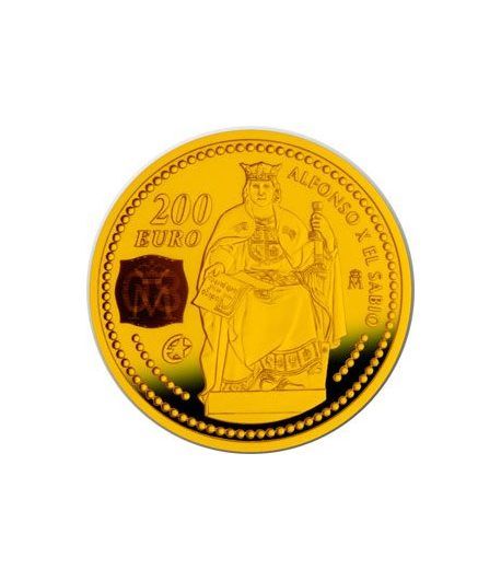 Moneda 2008 Alfonso X El Sabio. 200 euros. Oro.
