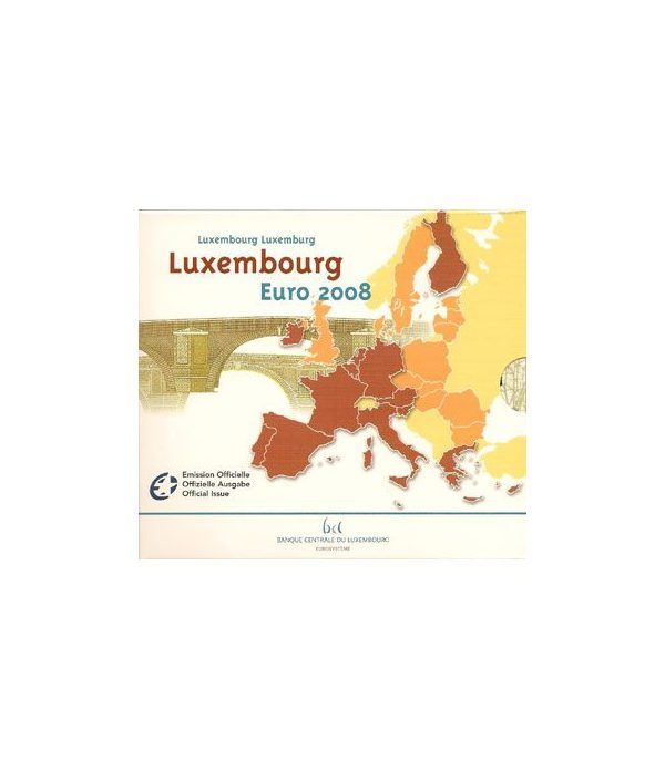 Cartera oficial euroset Luxemburgo 2008