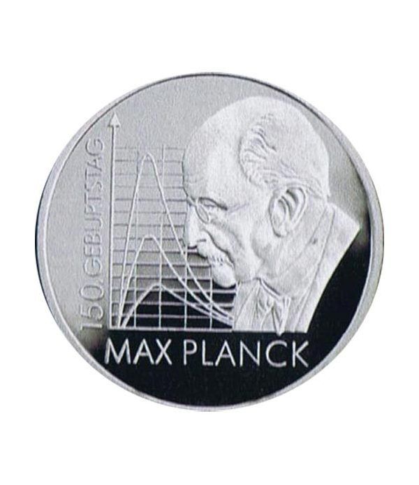 moneda Alemania 10 Euros 2008 F. Max Planck.  - 2