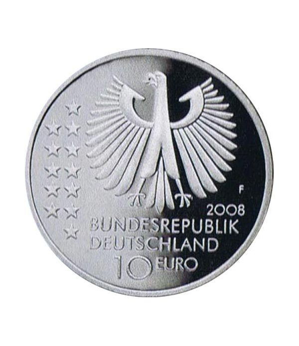 moneda Alemania 10 Euros 2008 F. Max Planck.  - 4