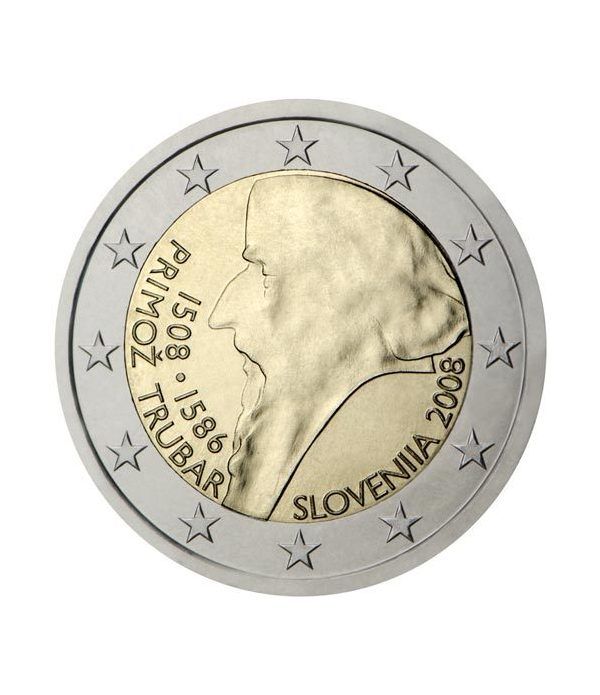 moneda 2 euros Eslovenia 2008 Primoz Trubar..