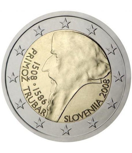 moneda 2 euros Eslovenia 2008 Primoz Trubar..