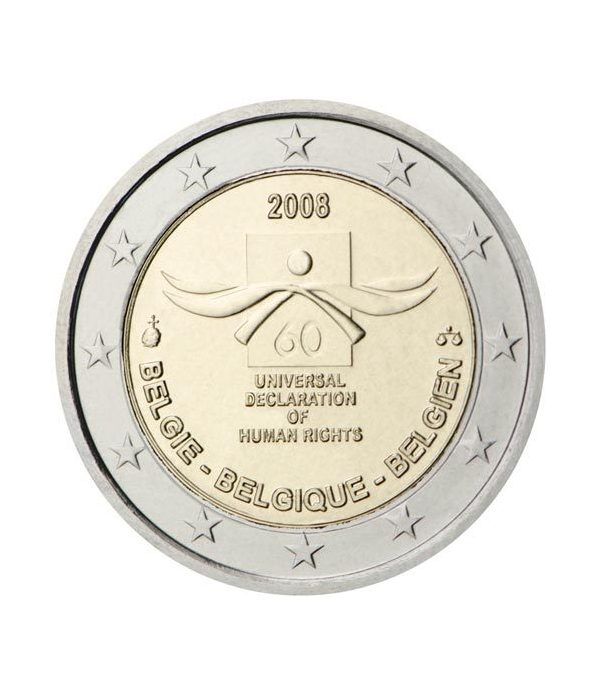 moneda conmemorativa 2 euros Belgica 2008.