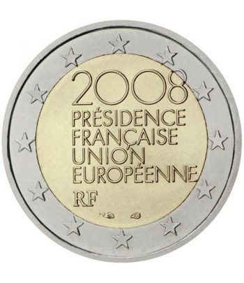 moneda conmemorativa 2 euros Francia 2008.