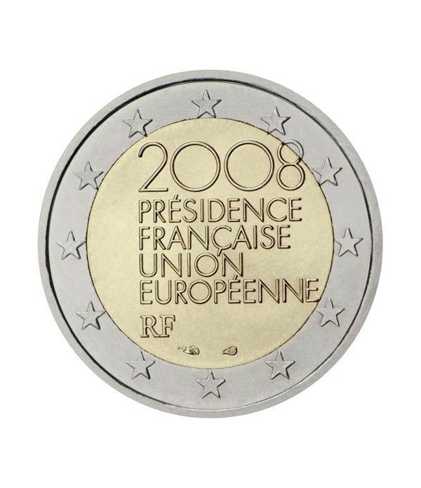 moneda 2 euros Francia 2008 Presidencia UE.