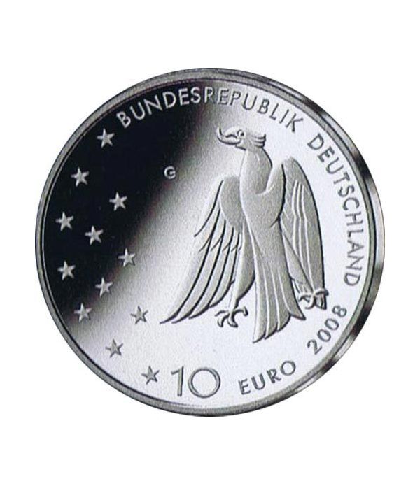 moneda Alemania 10 Euros 2008 G. Franz Kafka.  - 4