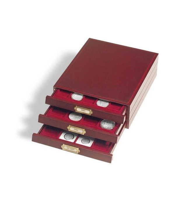 LEUCHTTURM Bandeja madera LIGNUM para 20 monedas hasta 48mm